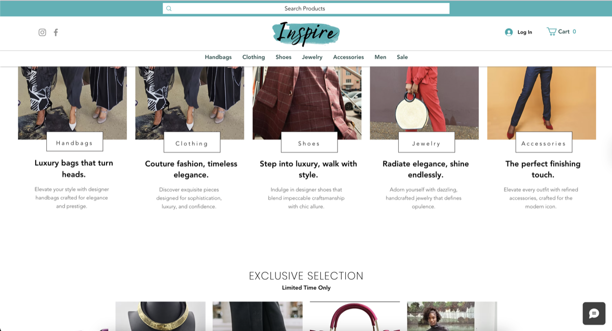 Inspire project screenshot